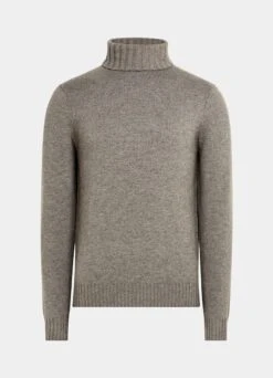 Taupe Turtleneck -Suit Supply SW1512 25