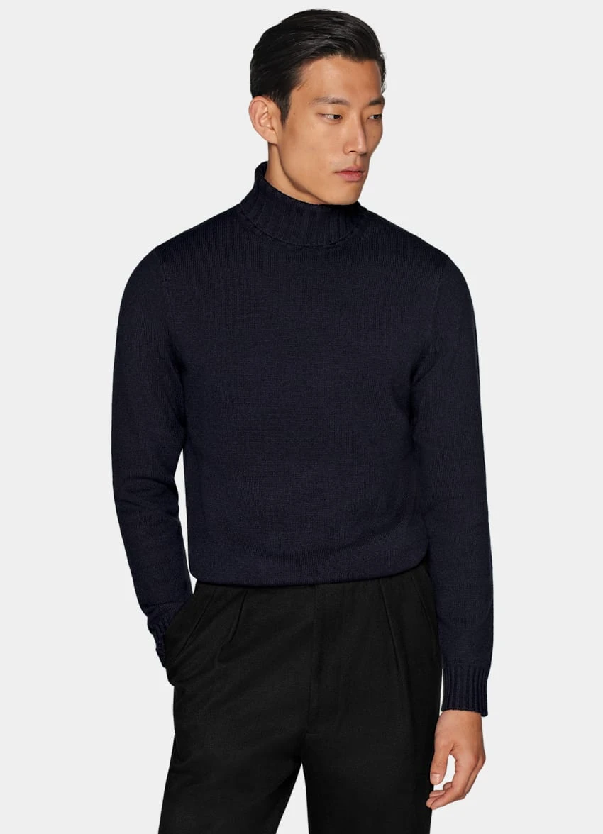 Navy Turtleneck 2 Navy Turtleneck - Image 2