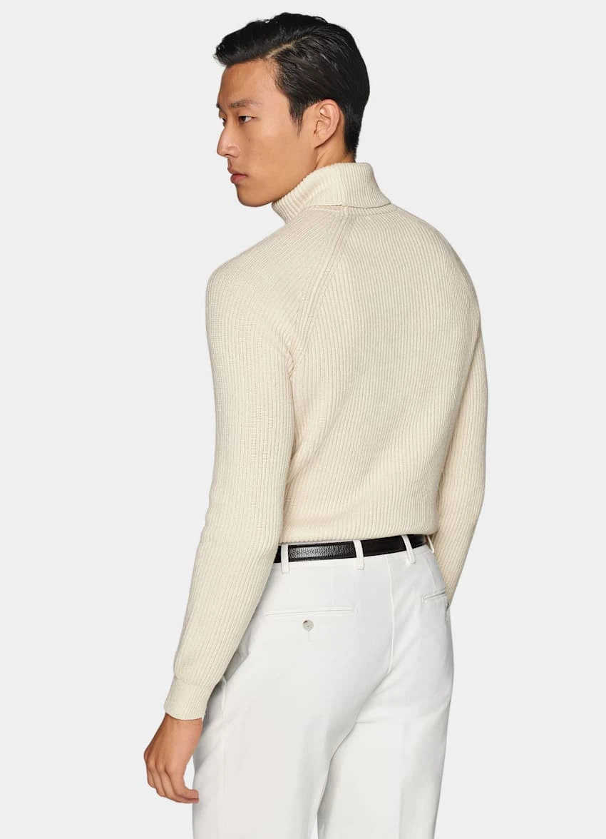 Off-White Ribbed Turtleneck 5 Off-White Ribbed Turtleneck - Image 5