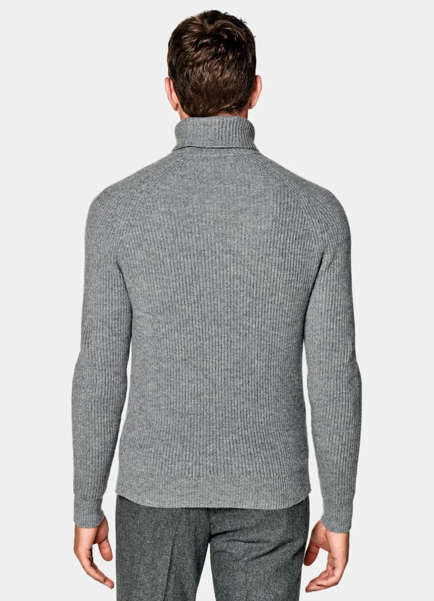 Grey Ribbed Turtleneck 6 Grey Ribbed Turtleneck - Image 6