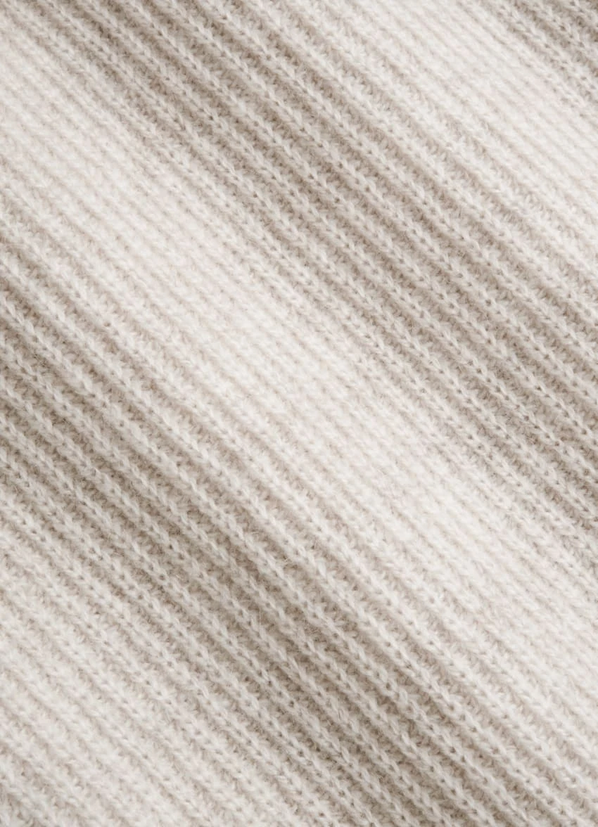 Light Brown Ribbed Long Sleeve Buttonless Polo Shirt 7 Light Brown Ribbed Long Sleeve Buttonless Polo Shirt - Image 7