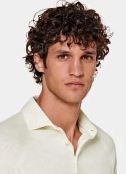 Off-White Long Sleeve Polo Shirt