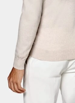 Light Brown Half Zip 10 Light Brown Half Zip -Suit Supply SW1541 103