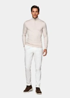 Light Brown Half Zip 11 Light Brown Half Zip -Suit Supply SW1541 104