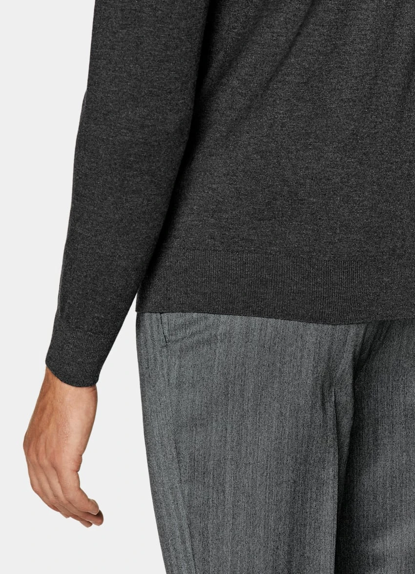 Dark Grey V-Neck 3 Dark Grey V-Neck - Image 3