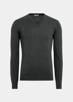 Dark Grey V-Neck 15 Dark Grey V-Neck -Suit Supply SW1556 25