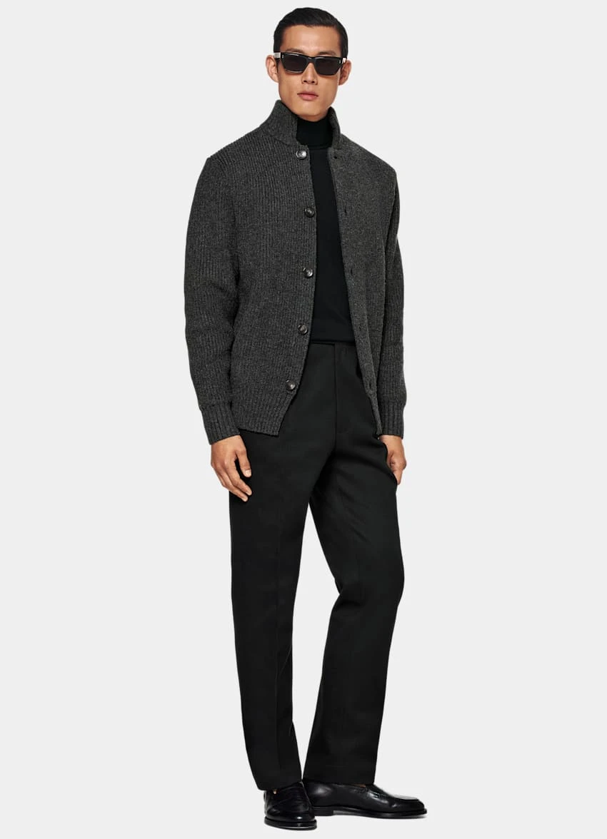 Dark Grey Cardigan 4 Dark Grey Cardigan - Image 4