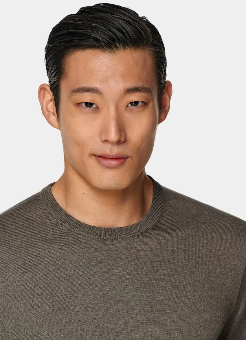 Taupe Crewneck 1 Taupe Crewneck