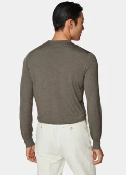 Taupe Crewneck 11 Taupe Crewneck -Suit Supply SW1613 105