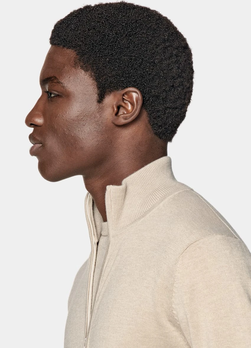 Sand Zip Cardigan 1 Sand Zip Cardigan