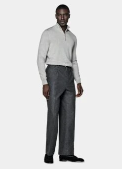 Light Grey Half Zip 11 Light Grey Half Zip -Suit Supply SW1626 104