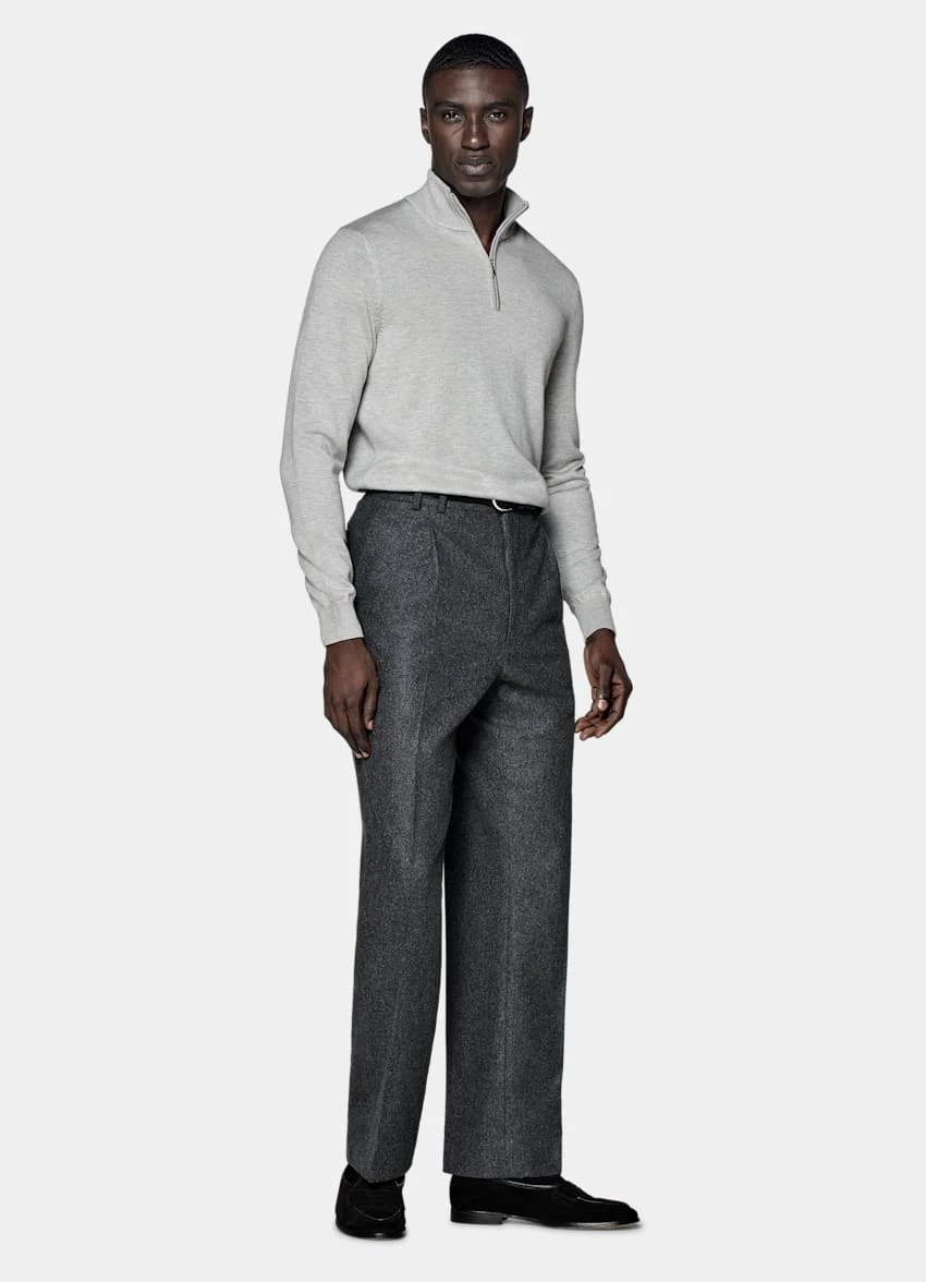 Light Grey Half Zip 4 Light Grey Half Zip - Image 4