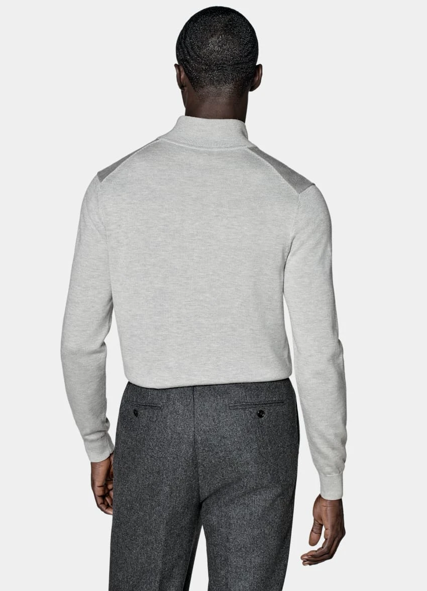 Light Grey Half Zip 5 Light Grey Half Zip - Image 5