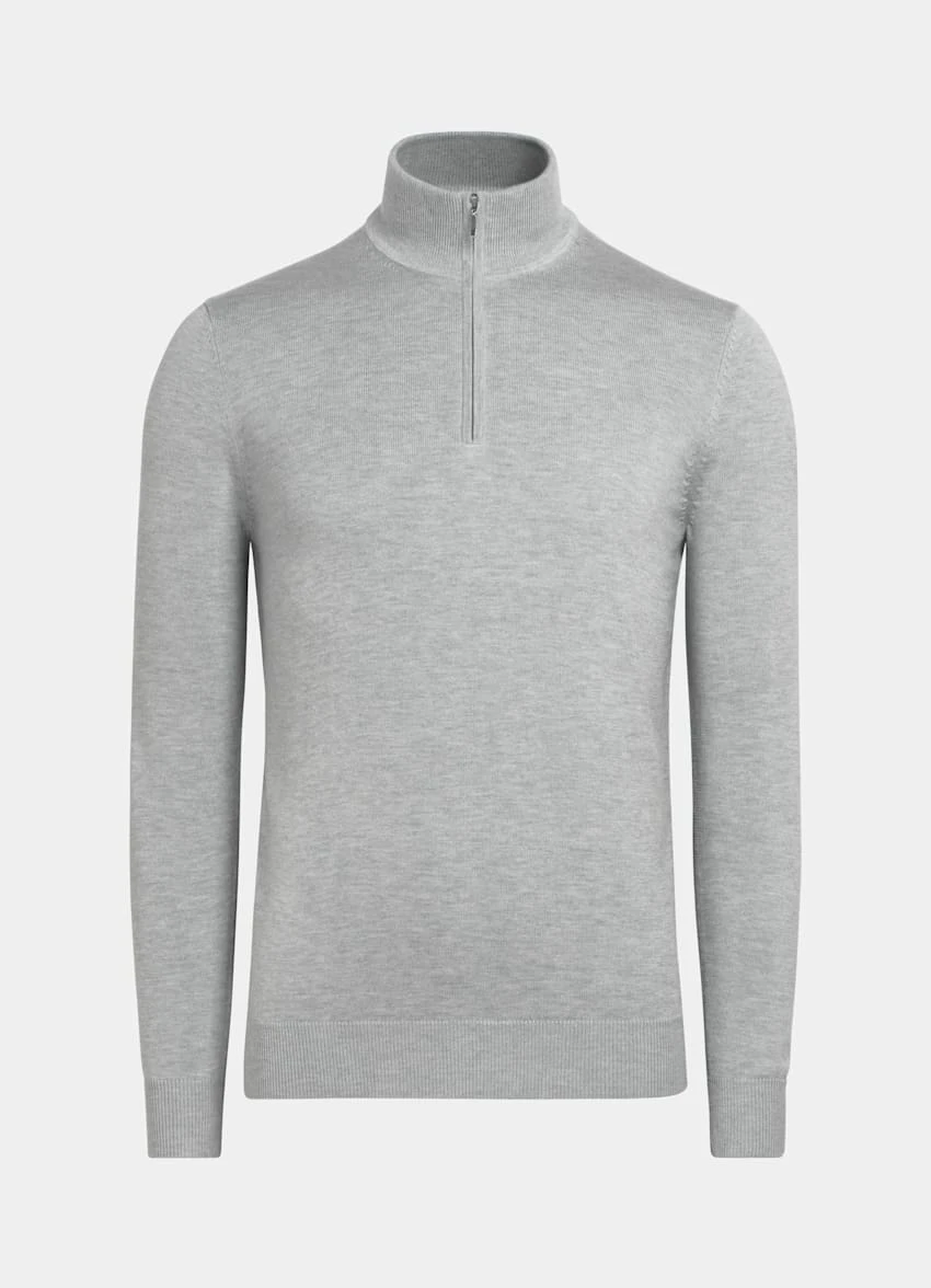 Light Grey Half Zip 8 Light Grey Half Zip - Image 8