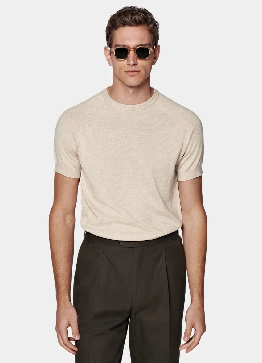 Sand Short Sleeve Crewneck 2 Sand Short Sleeve Crewneck - Image 2