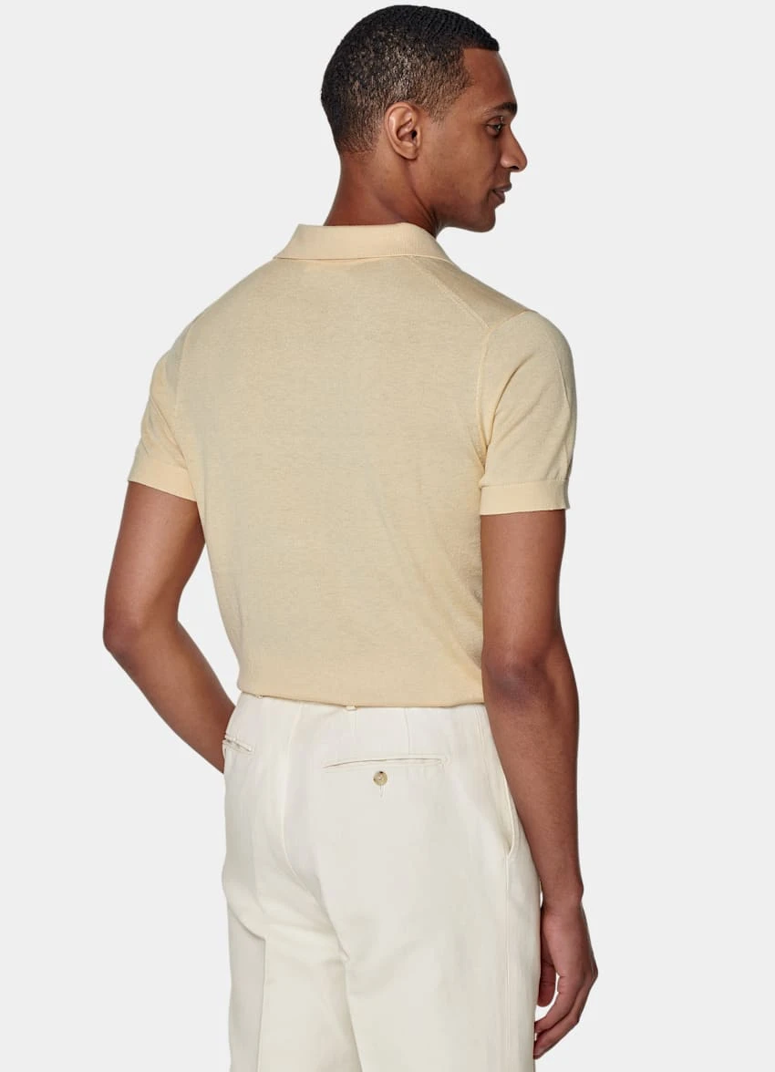 Sand Buttonless Polo Shirt 5 Sand Buttonless Polo Shirt - Image 5