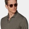 Taupe Buttonless Polo Shirt