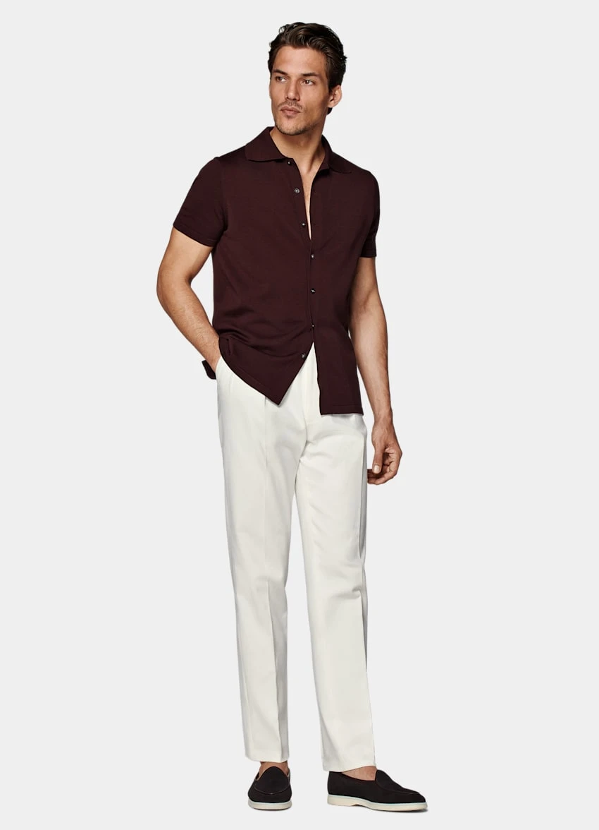 Burgundy Polo Cardigan 4 Burgundy Polo Cardigan - Image 4