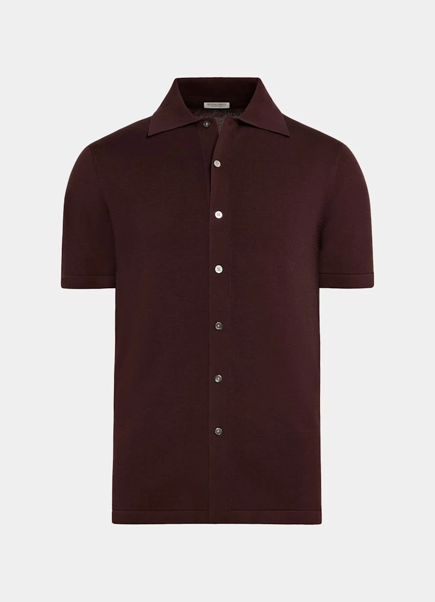 Burgundy Polo Cardigan 7 Burgundy Polo Cardigan - Image 7