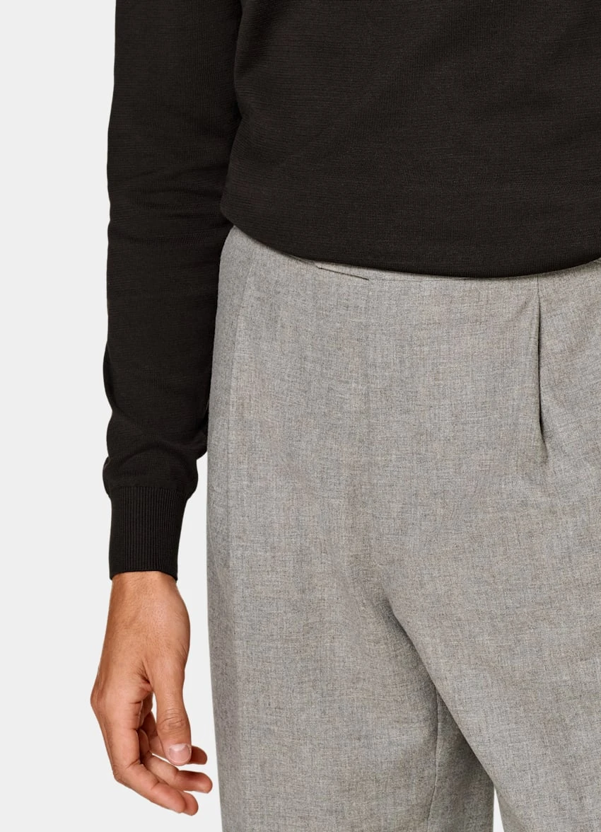 Dark Brown Long Sleeve Polo Shirt 3 Dark Brown Long Sleeve Polo Shirt - Image 3