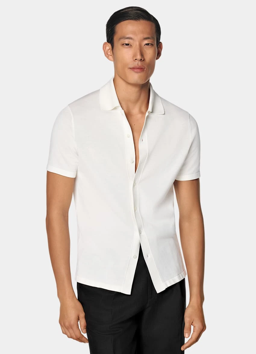 Off-White Polo Cardigan 2 Off-White Polo Cardigan - Image 2