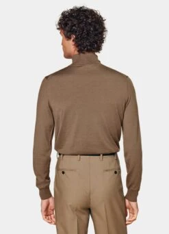Mid Brown Turtleneck -Suit Supply SW1713 105