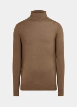Mid Brown Turtleneck -Suit Supply SW1713 25
