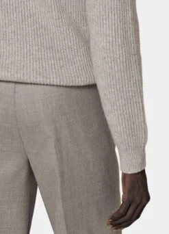 Sand Ribbed Turtleneck 10 Sand Ribbed Turtleneck -Suit Supply SW1719 103