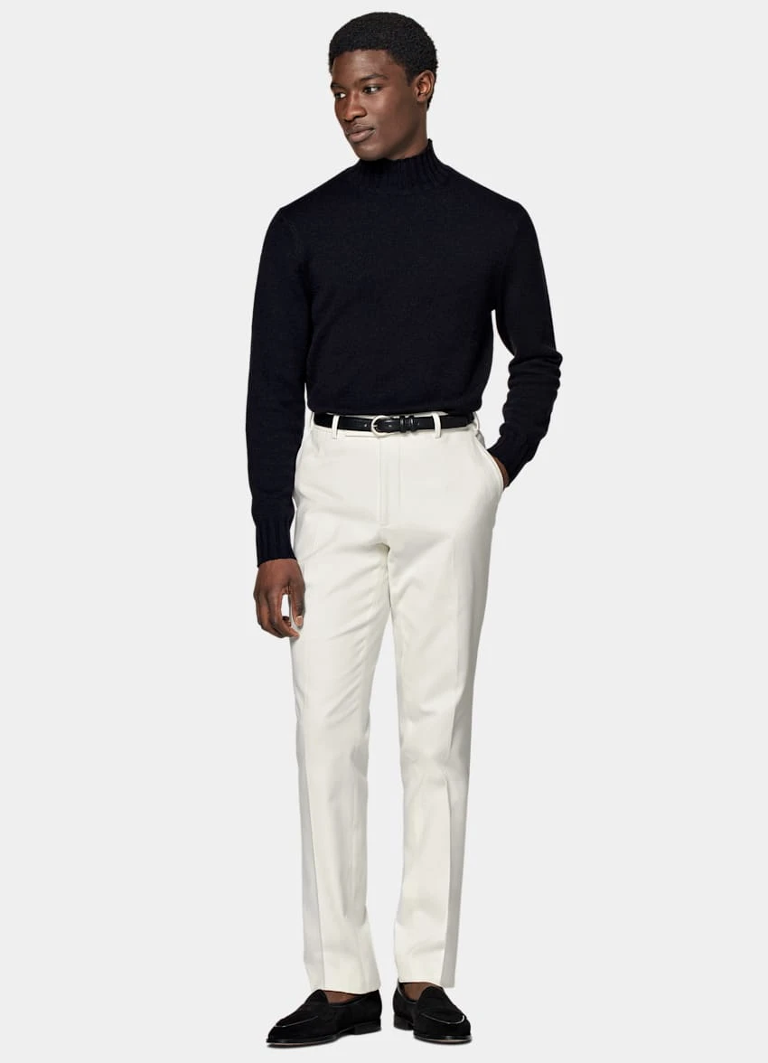 Navy Mock Neck 4 Navy Mock Neck - Image 4