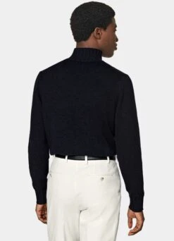 Navy Mock Neck 12 Navy Mock Neck -Suit Supply SW1720 105