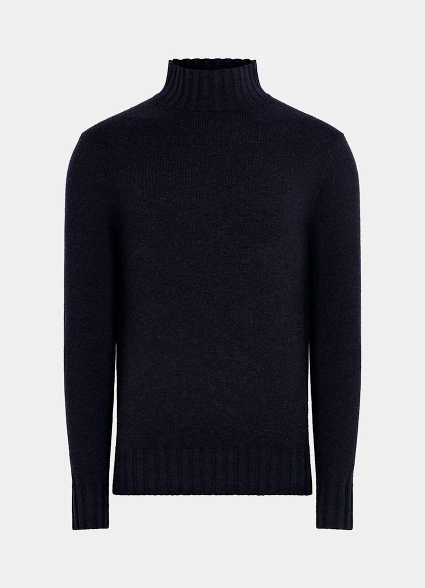 Navy Mock Neck 8 Navy Mock Neck - Image 8