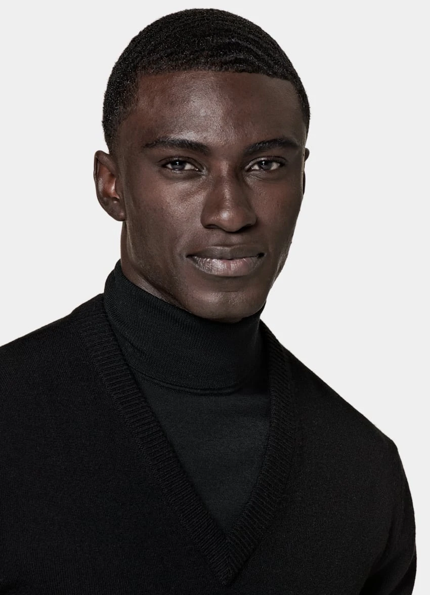 Black V-Neck 1 Black V-Neck