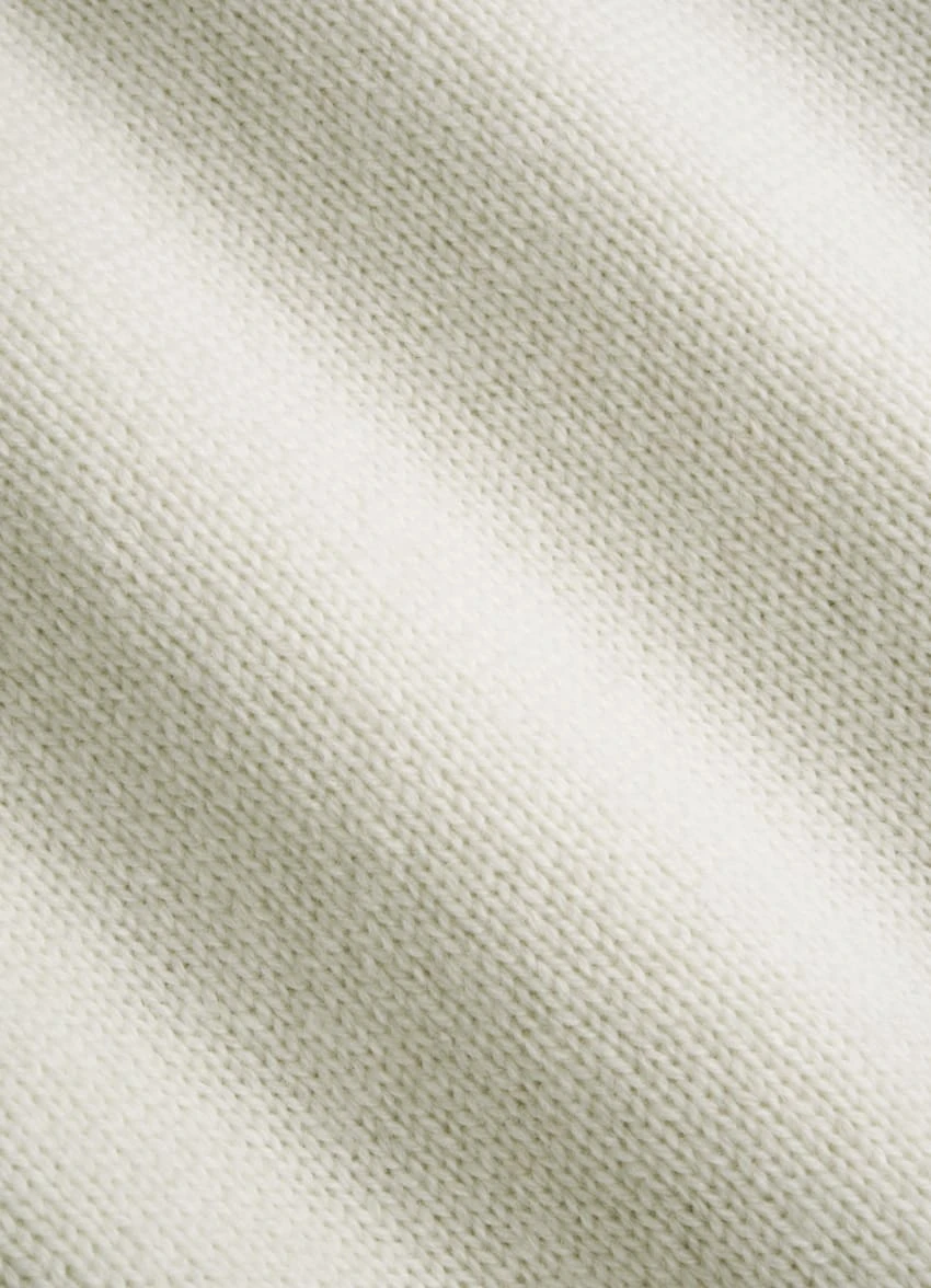 Off-White Ribbed V-Neck 7 Off-White Ribbed V-Neck - Image 7