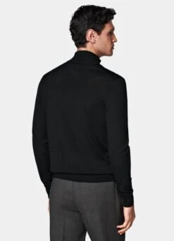Black Zip Cardigan -Suit Supply SW1728 105