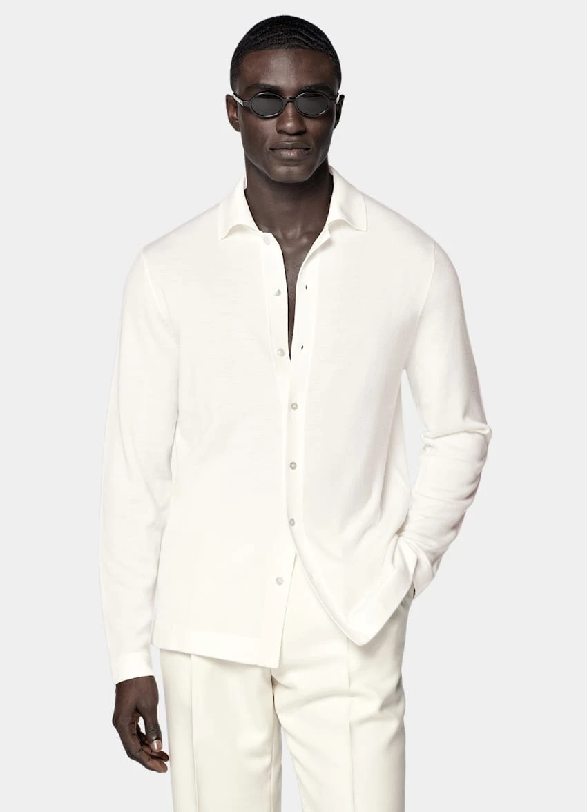 Off-White Long Sleeve Polo Cardigan 2 Off-White Long Sleeve Polo Cardigan - Image 2