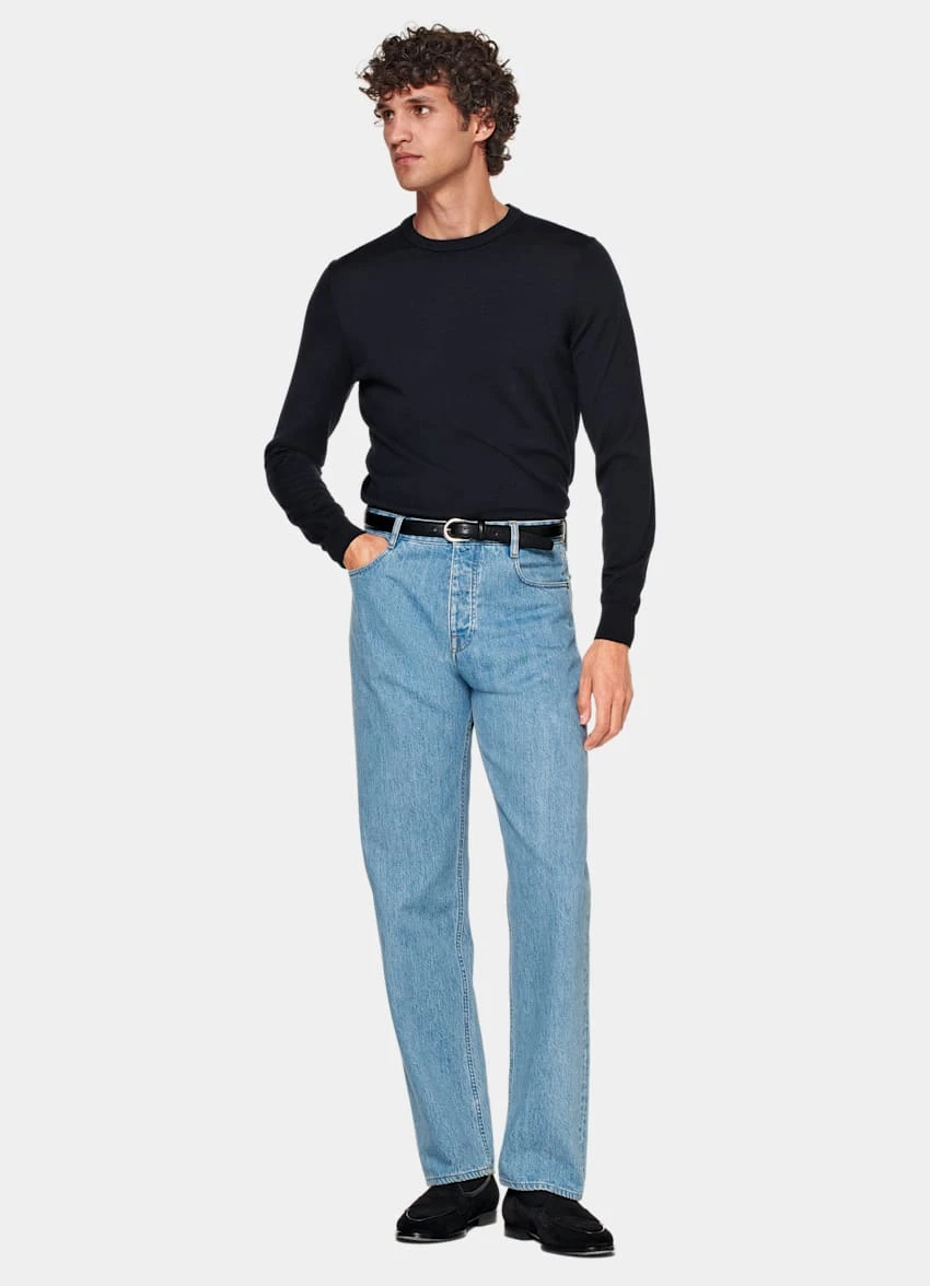 Navy Crewneck 4 Navy Crewneck - Image 4