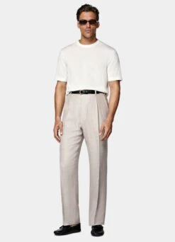 Off-White Short Sleeve Crewneck -Suit Supply SW1828 104