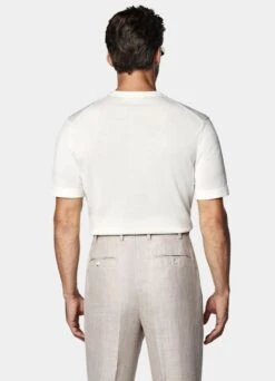Off-White Short Sleeve Crewneck -Suit Supply SW1828 105