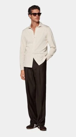 Sand Long Sleeve Polo Cardigan