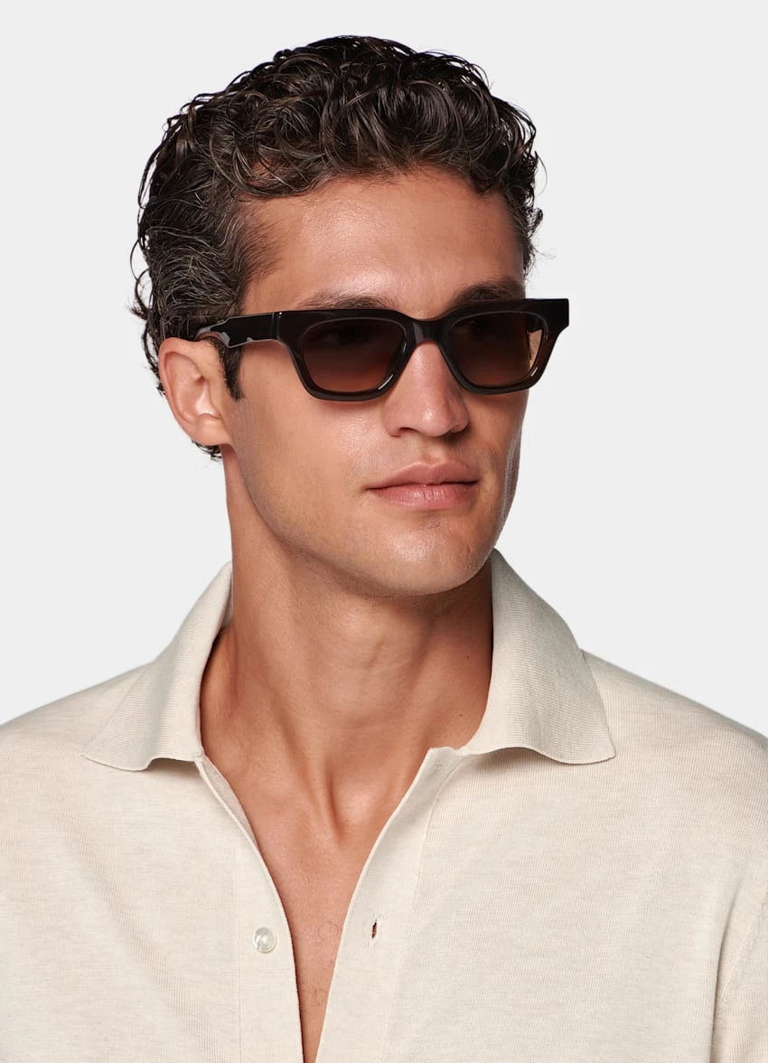 Sand Long Sleeve Polo Cardigan 2 Sand Long Sleeve Polo Cardigan - Image 2