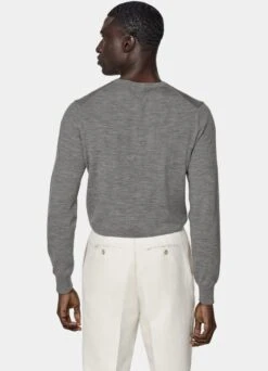Grey V-Neck 12 Grey V-Neck -Suit Supply SW752 105