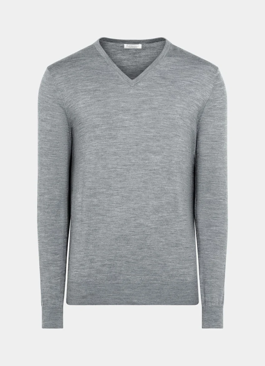 Grey V-Neck 8 Grey V-Neck - Image 8