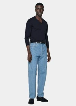 Navy V-Neck 10 Navy V-Neck -Suit Supply SW760 104