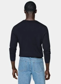 Navy V-Neck 11 Navy V-Neck -Suit Supply SW760 105