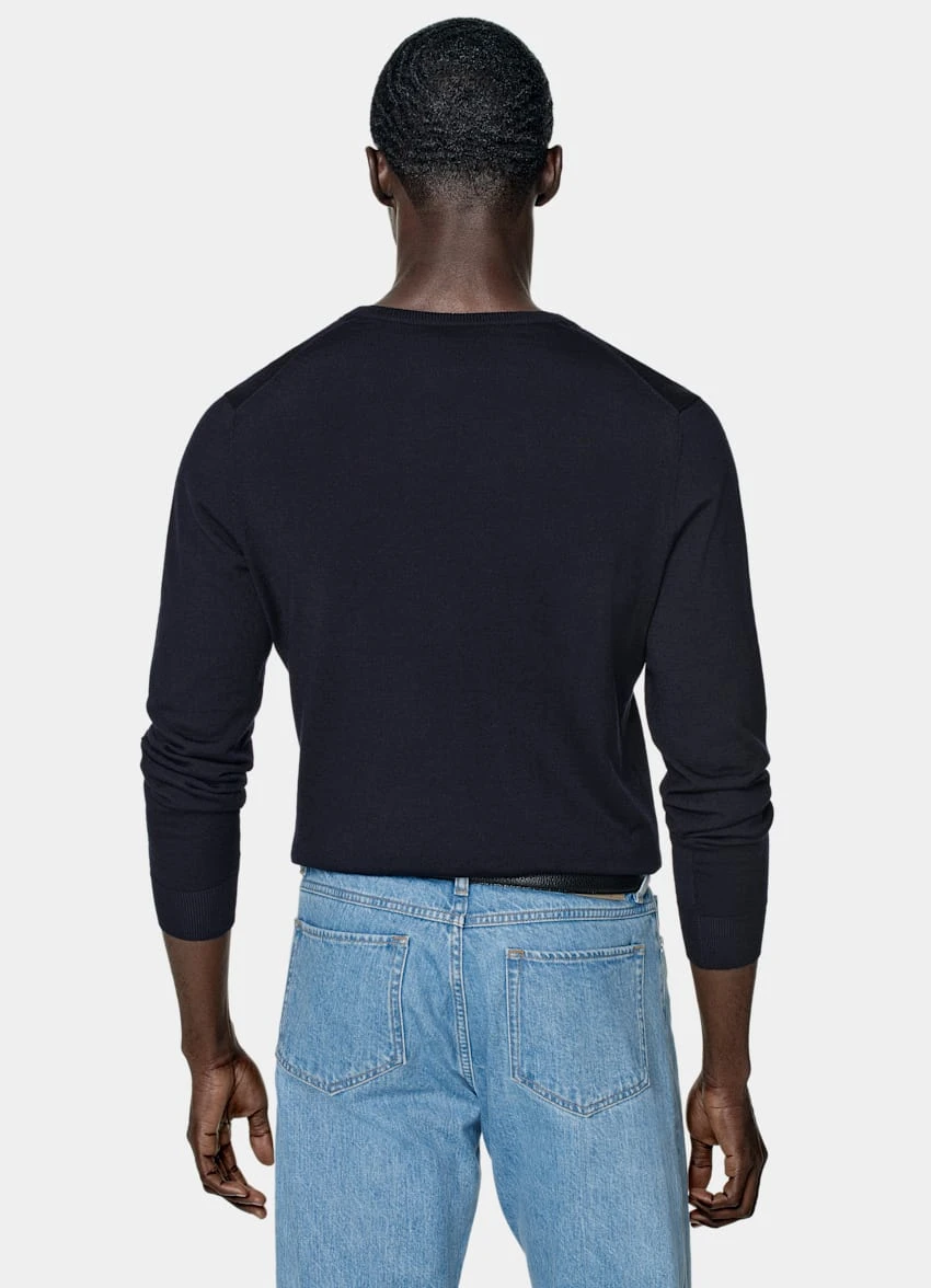 Navy V-Neck 5 Navy V-Neck - Image 5