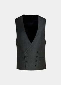 Dark Grey Waistcoat 11 Dark Grey Waistcoat -Suit Supply W3505 25