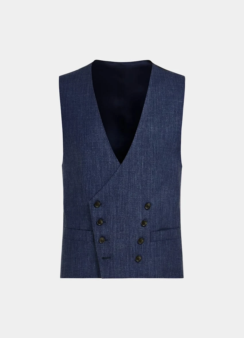 Mid Blue Waistcoat 5 Mid Blue Waistcoat - Image 5