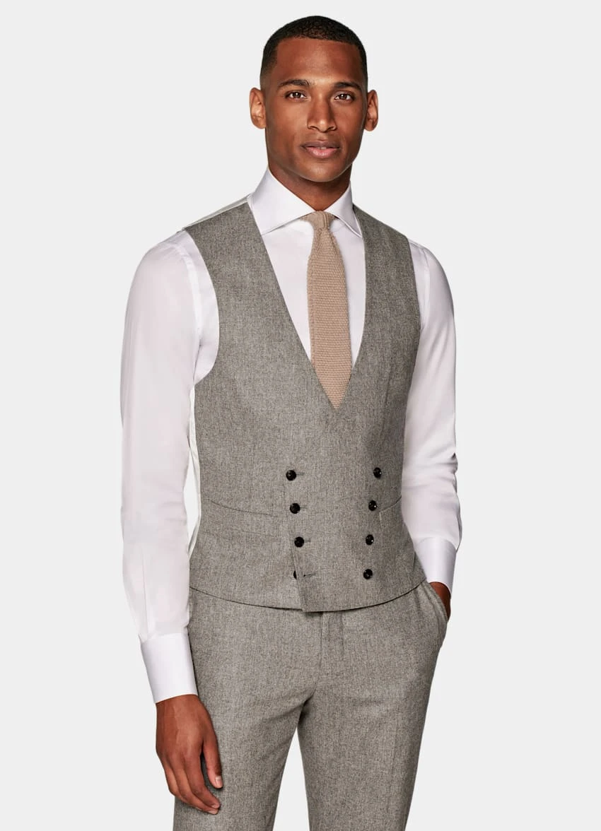Taupe Waistcoat 2 Taupe Waistcoat - Image 2